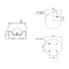 S-20010 by HENDRICKSON - Air Suspension Spring - 16.90 inches Maximum Height, 5.60 inches Minimum Height