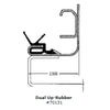 Todco 70131 Door Seal Door Side Seal - Dual Lip, 110 in., No Retainer