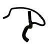ACDelco 26438X Radiator Coolant Hose Engine Coolant Radiator Hose - Molded, Black, Reinforced Rubber