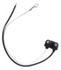 A46PB by OPTRONICS - 2-Wire Marker Light Pigtail, Right Angle, PL-10 Plug, 6 in. Leads, 4.25mm GW Eyelet