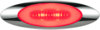 Optronics 11212705P Marker Light Marker Light - M5 Series 6-LED Red, .180 Male Bullets, Chrome Bezel