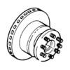 Chrysler 52007715 Disc Brake Rotor and Hub Assembly Disc Brake Rotor and Hub Assembly - 8 Lugs, fits 1994-1997 Dodge Ram Van