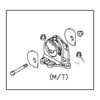 Chrysler MB911272 Manual Transmission Mount Bracket Manual Transmission Mount Bracket - fits 1995-1996 Chrysler Sebring and