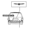 Chrysler HS30TGW Liftgate Decal Liftgate Decal - "Dodge", Dark Green, fits 1997-1998 Dodge Caravan and Grand Caravan
