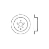 Centric 128.44166L Disc Brake Rotor Sport Cross Drilled Brake Rotor, Left