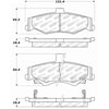 Centric 308.07500 Disc Brake Pad Set StopTech Street Brake Pad