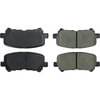 Centric 308.12810 Disc Brake Pad Set Street Brake Pads Rear with Shims and Hardware