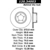 Centric 120.34003 Disc Brake Rotor Premium Brake Rotor