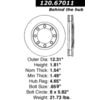 Centric 120.67011 Disc Brake Rotor Centric Premium Brake Rotor