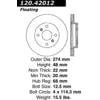 Centric 120.42012 Disc Brake Rotor Premium Brake Rotor
