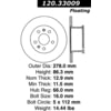 Centric 120.33009 Disc Brake Rotor Premium Brake Rotor
