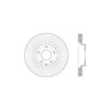 Centric 128.45084R Disc Brake Rotor Cross Drilled Rotor