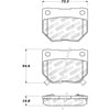 Centric 308.04611 Disc Brake Pad Street Brake Pads with Shims