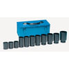 Grey Pneumatic 8133 11 pc. 3/4” Dr. Deep Truck Wheel Service Impact Socket Set - Metric