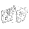 Chrysler 5HS031J3AN Door Interior Trim Panel Door Interior Trim Panel - Rear, Driver Side, fits 2004-2009 Dodge Durango