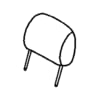 1AE821DVAA by CHRYSLER - Headrest - Front, fits 2004 Dodge Ram 1500