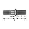 Euclid E-5551-L Euclid Wheel End Hardware - Wheel Stud, Double End, LH