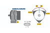 Bosch 0124655009 Alternator New Alternator Bosch, Alternator, 24V, 110A