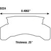 Euclid E-D224-S Disc Brake Pad Set Disc Brake Pad Set