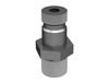 Caterpillar 6V3965 Quick Disconnect Coupler 9/16in SAE STOR to Male Quick Disconnect Nipple, Plated Steel, Straight Adapter