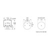 W013588864 by FIRESTONE - Air Suspension Spring - Sleeve Type, 7.75" Compressed, 8.05" Bottom, 9" Top Plate, Threaded