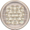Peterson Lighting 1217F Fog Light LED ECE-Compliant Round Rear Fog Light, clear w/red diodes, grommet mount, mfg. pack