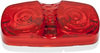 Peterson Lighting 138R Clearance Light Incandescent Marker/ Clearance, PC-Rated, Rectangular, Double Bulls-Eye, 4"X2", red,