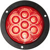 Peterson Lighting 818KR-7 Brake / Tail / Turn Signal Light LED Stop/Turn/Tail, Round, AMP, Flange-Mount Kit, 4", red, poly