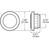Peterson Lighting V171A Clearance Light LED Marker/ Clearance, P2, Round, 0.75", amber, Viz Pack