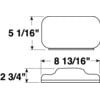 Peterson Lighting V457 Trailer Light Incandescent Thin Line, Combination, Rectangular, w/o License Light, 8.8125"X5.0625",