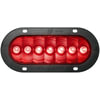 Peterson Lighting V822KR-7 Brake / Tail / Turn Signal Light LED Stop/Turn/Tail, Oval, Flange-Mount Kit, 7.88"X3.63", red, Viz