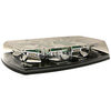 5587CAB by ECCO - 5587 Series Reflex Minibar Beacon Light - 4 Bolt Mount, Clear Lens, Amber/Blue