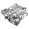 Chrysler 04892479AB Serpentine Belt BELT. Engine Block Heater. Accessory Drive, Alt. and Power Steering. Diagram 2
