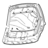 Chrysler 5FA67XT5AC Liftgate Finish Panel Liftgate Finish Panel - fits 2001-2004 Jeep Grand Cherokee