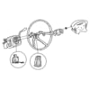 Chrysler 1AP391J8AA Steering Wheel Steering Wheel - 4 Spokes, Leather Wrapped, with Audio Controls