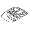 Chrysler 1AR331L2AA Overhead Console Overhead Console - Mini, Less Electronics, fits 1999-2004 Chrysler 300M and Concorde
