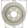 Bendix PDR0810 Brake Drum Brake Drum - Rear, 10", Cast Iron, Natural, 5 Lug Holes, 4.5" Bolt Circle