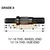 Euclid E-5918-R Euclid Wheel End Hardware - Wheel Stud, Double End, RH