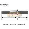 Euclid E-5933-R Euclid Wheel End Hardware - Wheel Stud, Double End, RH