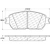 Centric 301.09061 Disc Brake Pad Set Centric Premium Ceramic Brake Pads with Shims and Hardware