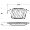 Centric 500.10710 Disc Brake Pad Set PQ PRO Disc Brake Pads with Hardware