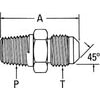 Aeroquip 2000-4-4B Adapter - Adaptor Brass MP x SAE M