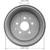 Bendix PDR0446 Brake Drum Brake Drum - Cast Iron, 8.86 Inch Diameter, 5 Lug Holes