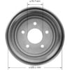 Bendix PDR0448 Brake Drum Brake Drum - Cast Iron, 8.86 Inch Diameter, 5 Lug Holes