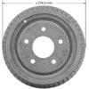 PDR0451 by BENDIX - Brake Drum - Rear, 8.86", Cast Iron, Natural, 5 Lug Holes, 115mm Bolt Circle