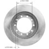 PRT5345 by BENDIX - Disc Brake Rotor - Iron, 15.00 Inch, 1.440 Inch Thick, Vented, Smooth