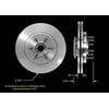 Bendix PRT5519 Disc Brake Rotor and Hub Assembly Disc Brake Rotor and Hub Assembly - Global, Iron, Natural, Vented, 12.99"
