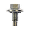 Dorman 65371 Engine Oil Drain Plug Oil Drain Plug Pilot Point Inset Gasket M12-1.75, Head Size 15Mm