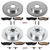 PowerStop Brakes K4471 Disc Brake Kit Z23 Daily Driver Carbon-Fiber Ceramic Brake Pad and Drilled & Slotted Rotor Kit