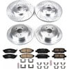 K4476 by POWERSTOP BRAKES - Z23 Daily Driver Carbon-Fiber Ceramic Brake Pad and Drilled & Slotted Rotor Kit